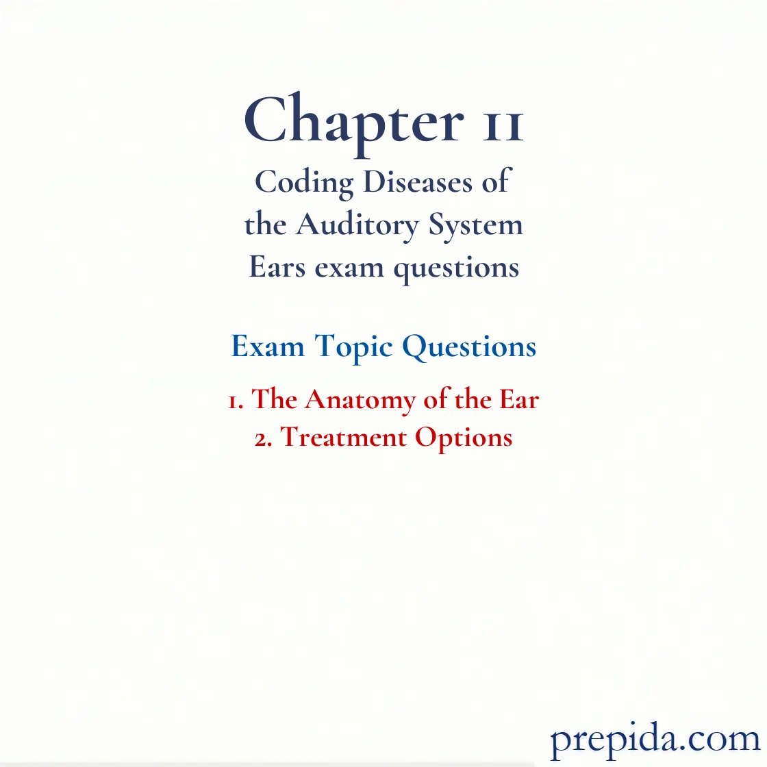 Access Full Exam Questions Ear Anatomy Treatment Options Answers final exam questions: The Anatomy of the Ear