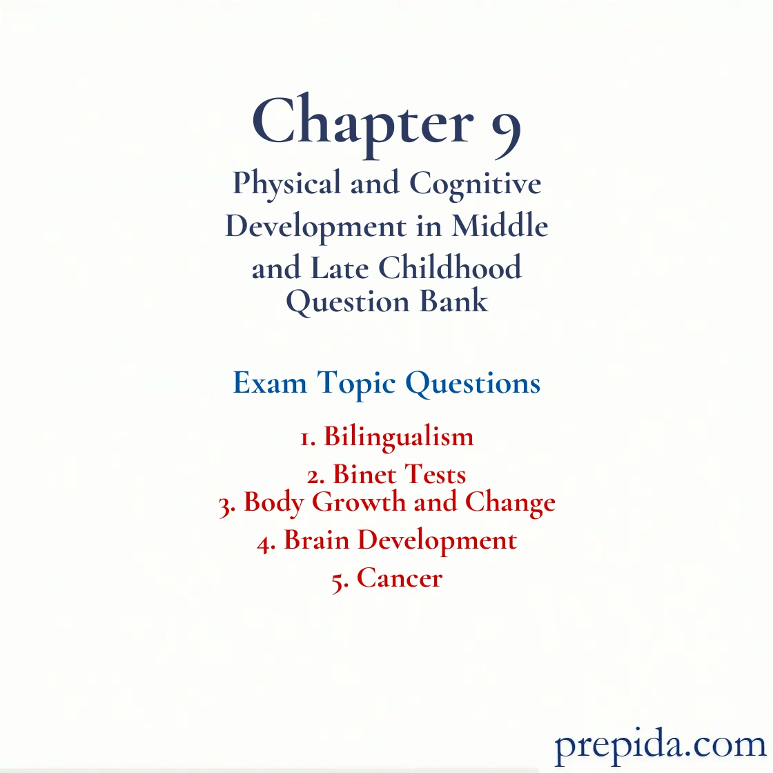 Check Exam Questions Body Growth and Change Final Exam Exam Review: Bilingualism and Binet Tests