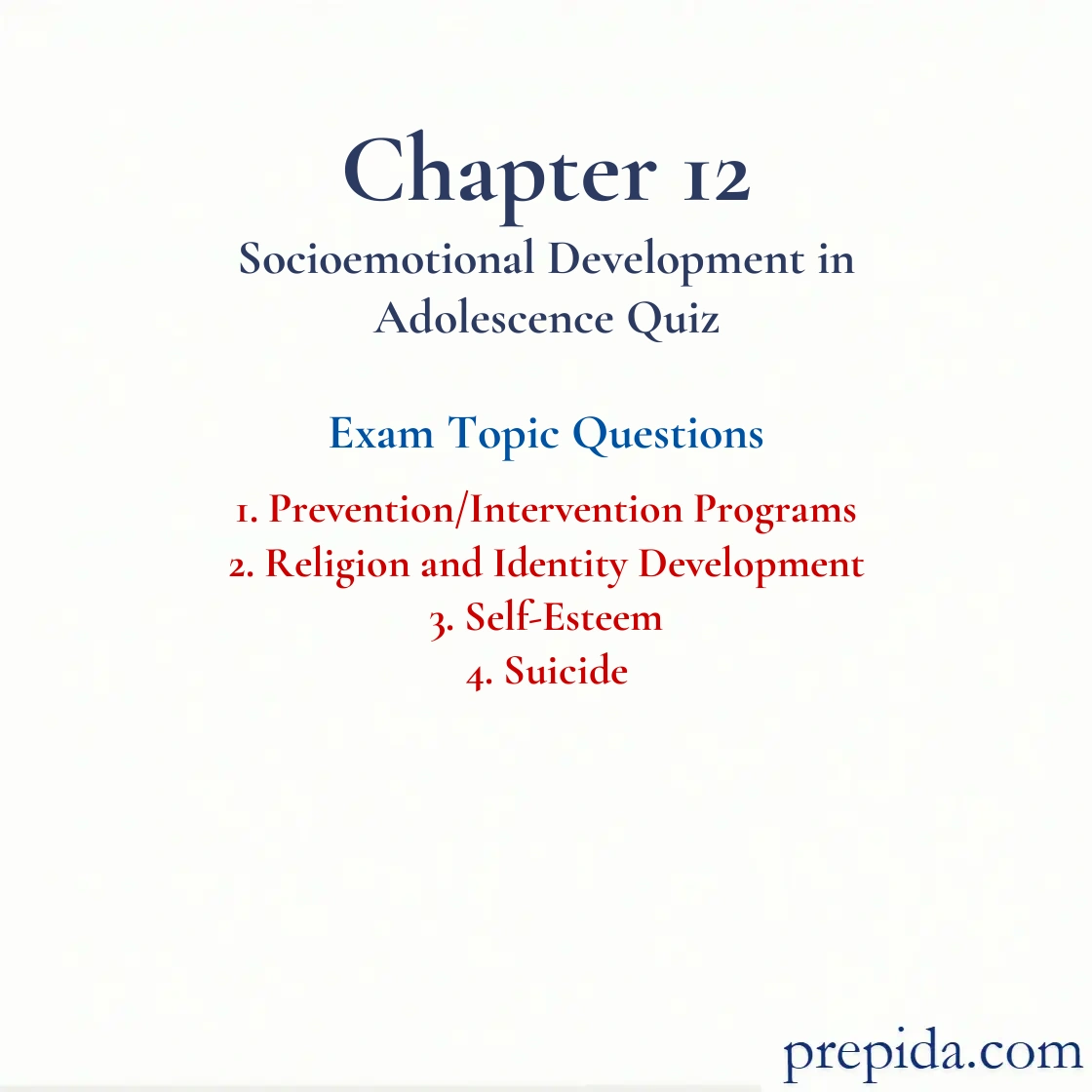 Final Test Solutions: Prevention/Intervention Programs