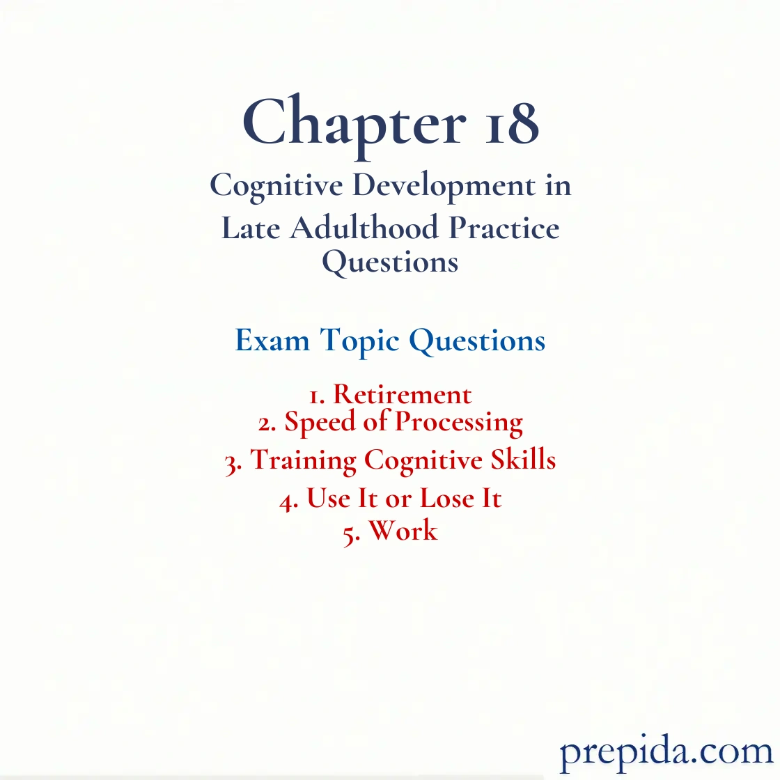Check Out Exam Questions Retirement Work Exam Solutions Pack Homework Answers: Retirement and Speed of Processing