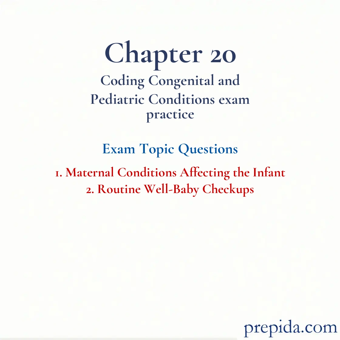 Check Questions Maternal Conditions Infant Care Final Exam Quiz Answer Key: Maternal Conditions Affecting the Infant