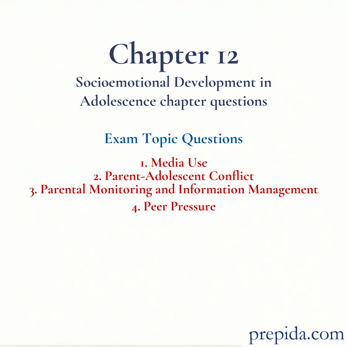 Discover Exam Questions Parent Adolescent Conflict Media Use View Q A Exam Bank: Media Use and Parent-Adolescent Conflict