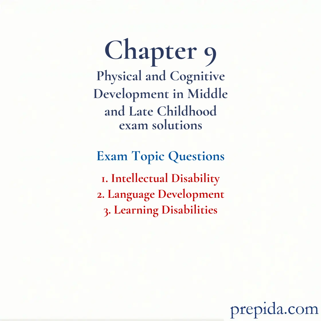Exam Questions Intellectual Disability Learning Disabilities Top MCQs Exam Materials: Intellectual Disability and Language Development