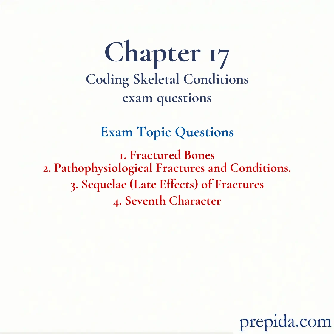 Exam Review Pack Chapter 17 Coding Skeletal Conditions Answers Homework Answers: Fractured Bones