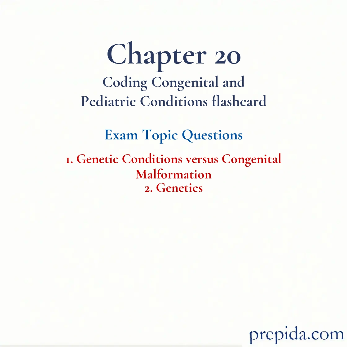 Exam Solutions Pack Genetic Conditions vs Congenital Malformations Midterm & Final Exam Quiz: Genetic Conditions versus Congenital Malformation