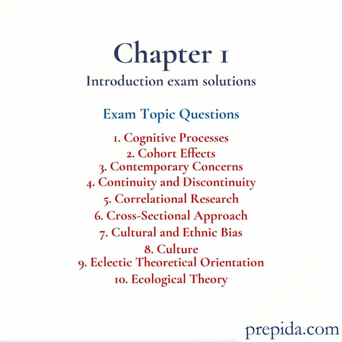Free Exam Bank Cognitive Processes Contemporary Concerns practice test: Contemporary Concerns