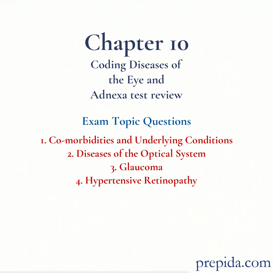 Exam Answer Key: Co-morbidities and Underlying Conditions