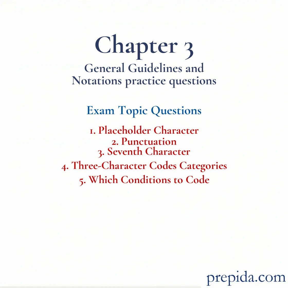 Mock Exam Practice ICD 10 CM Placeholder Code Structure Final Exam: Placeholder Character and Punctuation
