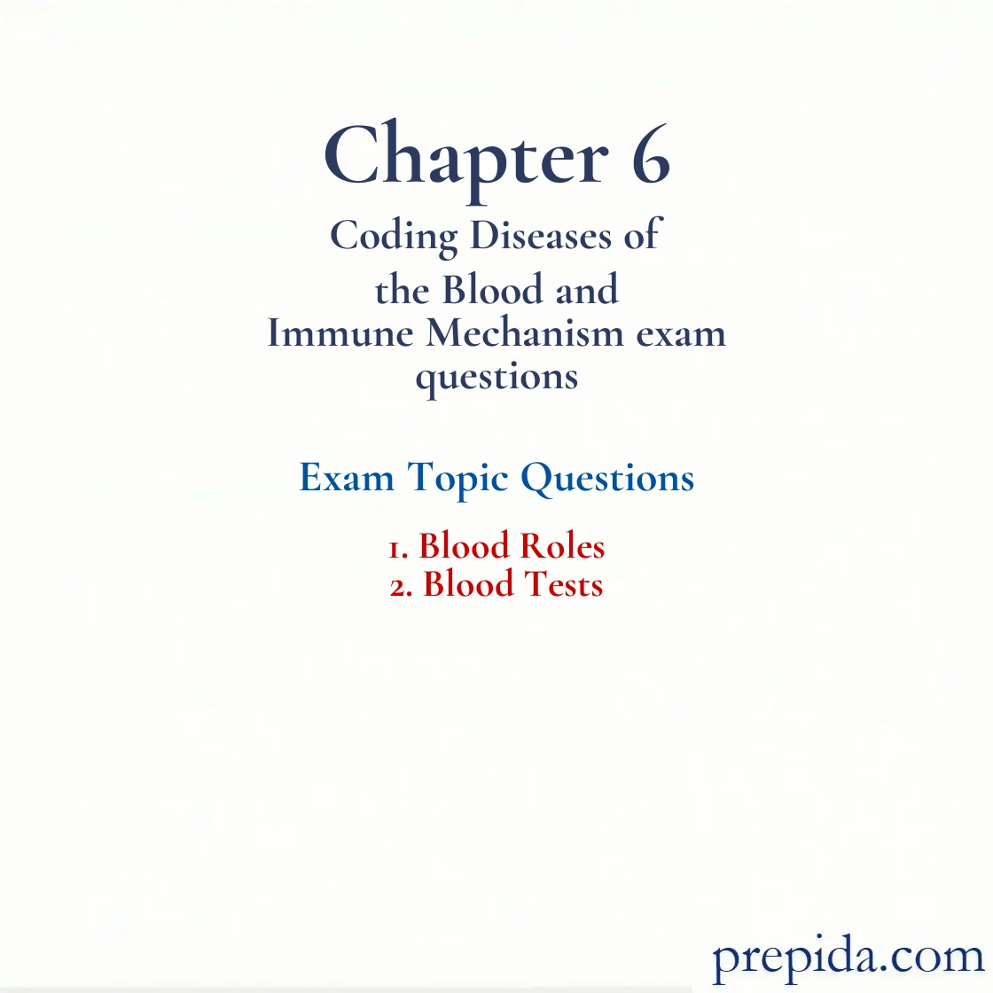 Quiz Answer Key Topic Blood Roles Final Exam Homework Answers: Blood Roles and Blood Tests