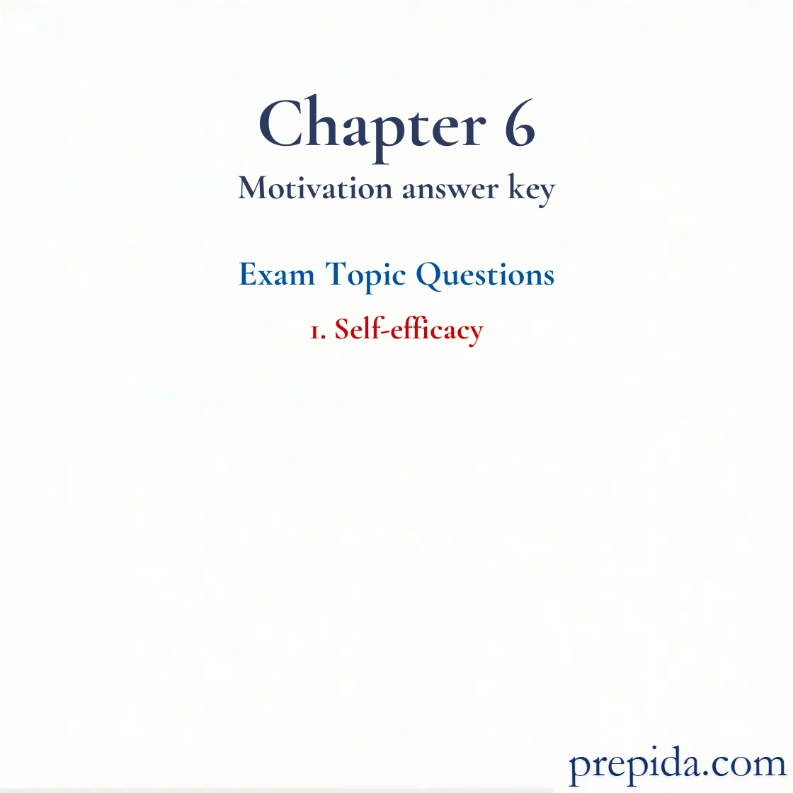 Review the Best Exam Questions Self efficacy Fianl Exam Self-efficacy Exam Answer Key