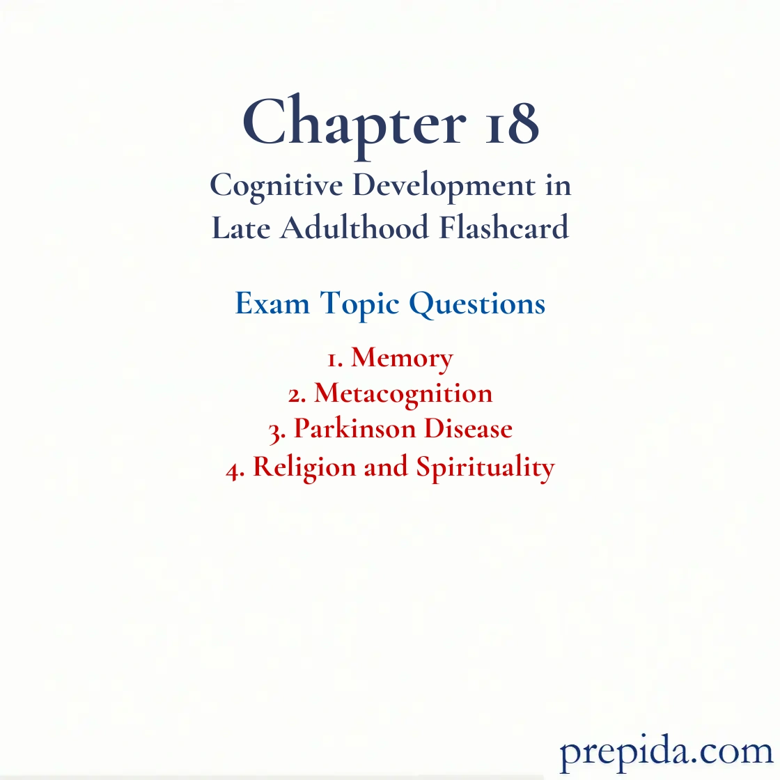 Take Advantage of MCQ Exam Bank Topic Memory Final Exam Discussion Questions: Memory and Metacognition