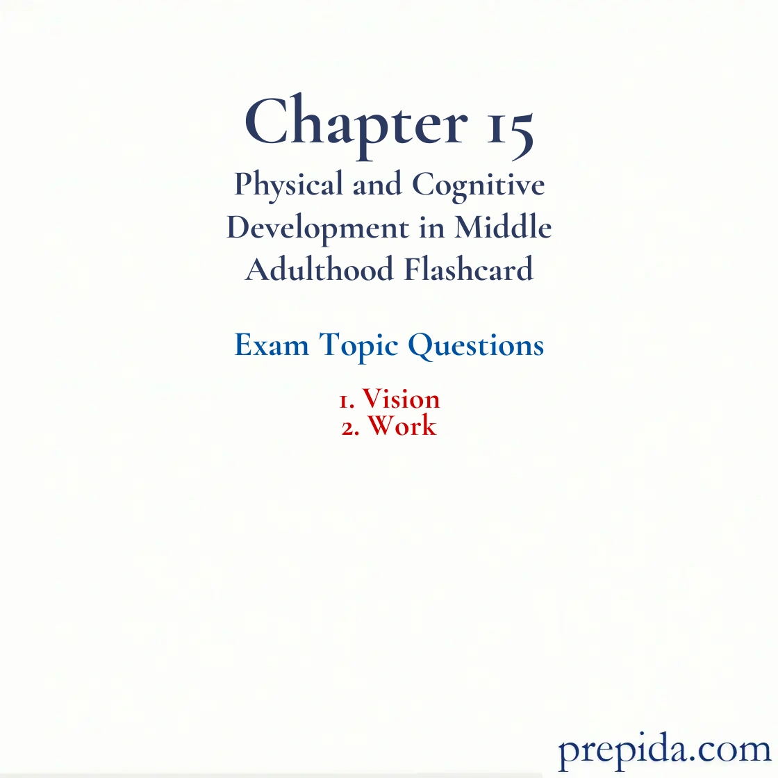 Try Exam Questions Topic Vision Insights from Questions Test Preparation: Vision and Work