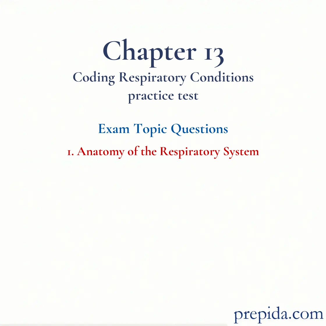 mock test: Anatomy of the Respiratory System