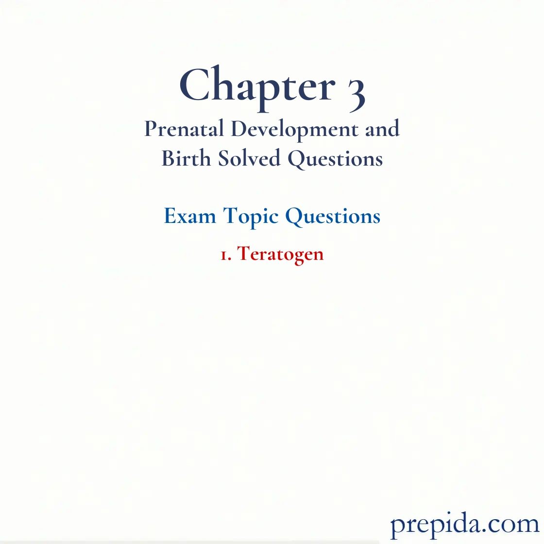 Unlock Exam Bank Topic Teratogen Final Exam Final Test Set: Teratogen