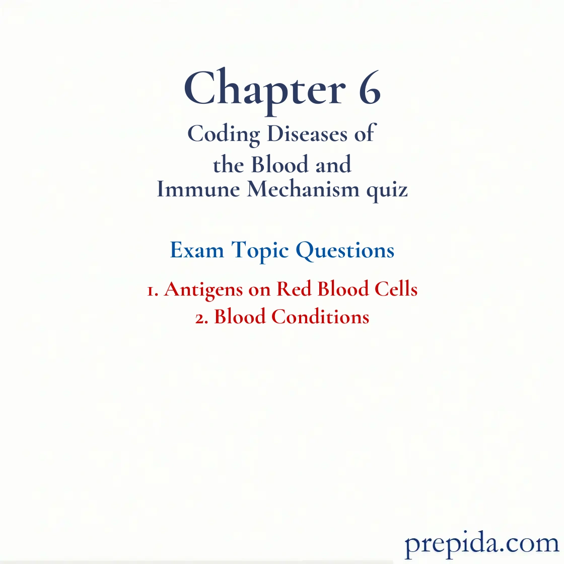 View Q A Chapter 6 Coding Diseases of the Blood and Immune Mechanism Discussion Questions: Antigens on Red Blood Cells